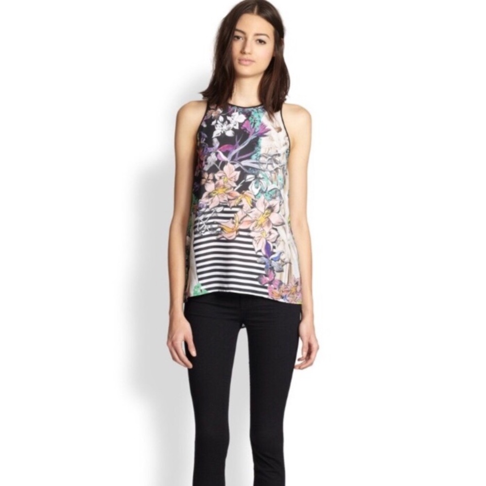 Clover Canyon Enchanted Garden Printed Tank sz S